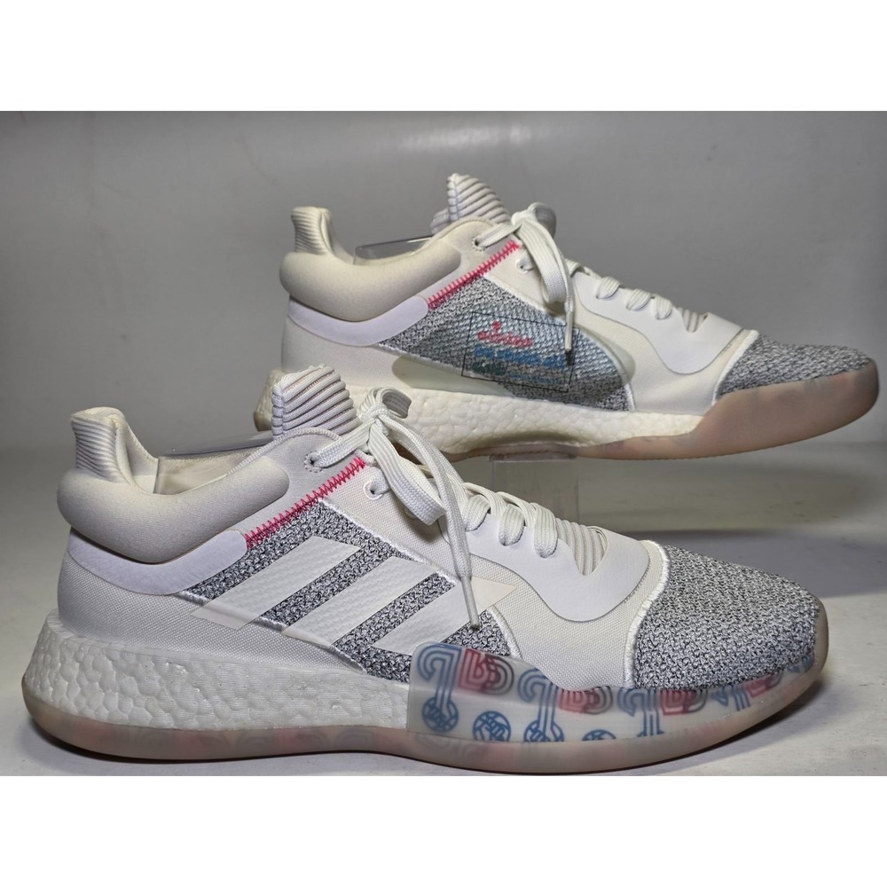 Adidas Marquee‎ Boost Men's Sneakers Size 12 White Gray Basketball Club Shoes